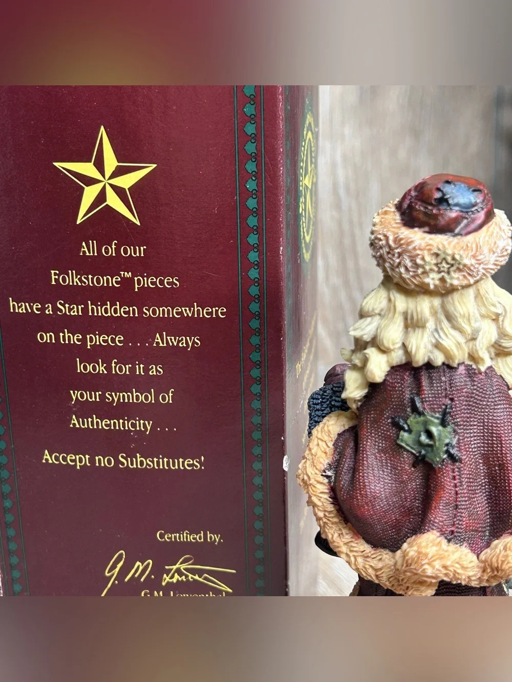 VTG 1996 Boyds Bears Folkstone St Nick The Quest Santa Figurine 2808 Boxed